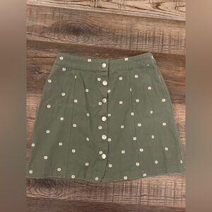 Miami Green A-Line Mini Skirt Resort Wear
